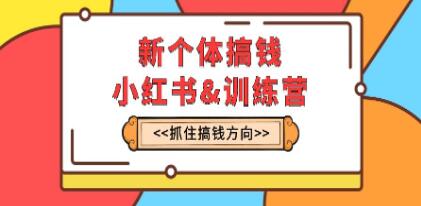 小红书&训练营:实战落地运营方法,抓住搞钱方向