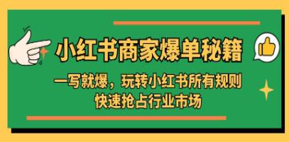小红书·商家爆单秘籍:一写就爆,玩转小红书所有规则,快速抢占行业市场