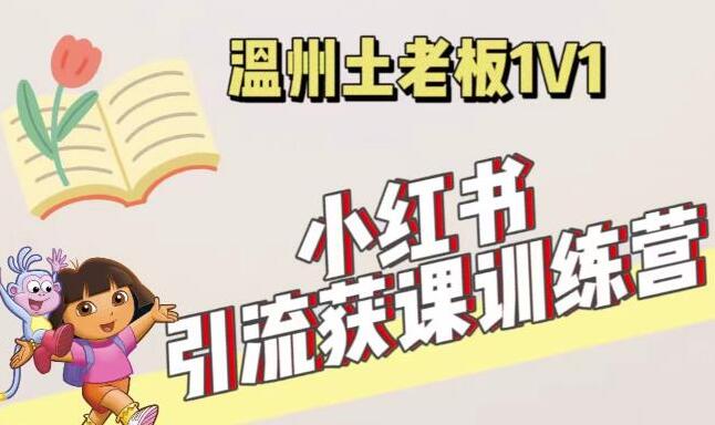 小红书1对1引流获客训练营:账号、内容、引流、成交