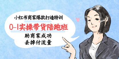 小红书商家爆款打造特训(14期)0-1实操带货陪跑班,助商家成功丢掉付流量