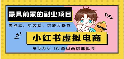 小红书图文号虚拟电商：零成本、高成效、实用操作简便、易于掌握